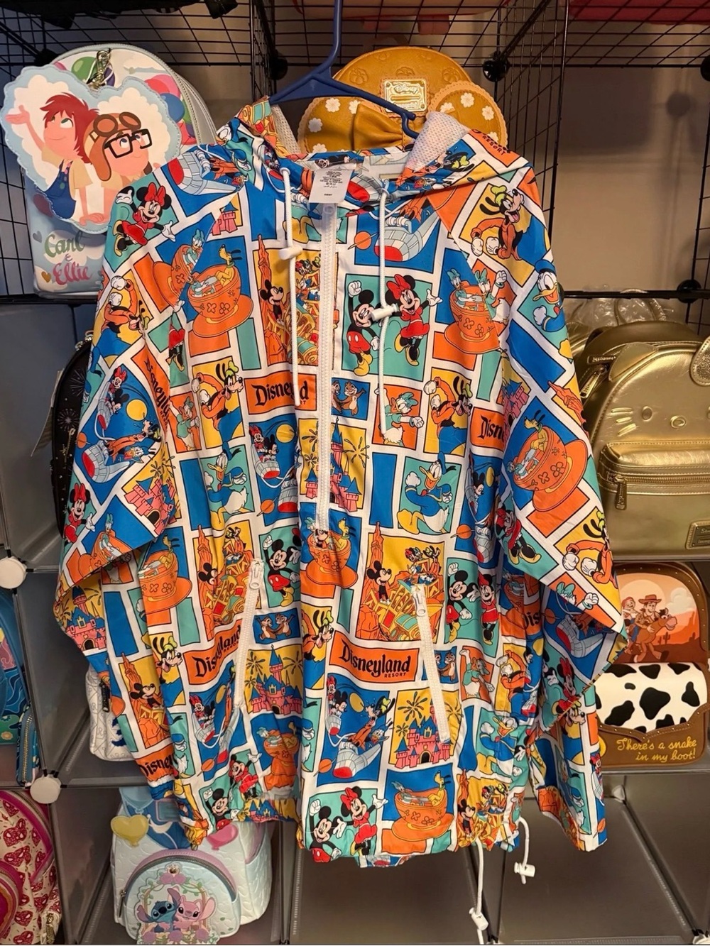 Disney Colorful Mickey & Friends Zip Hoodie Jacket - Blue & Orange